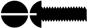 00-90 Brass Round Head Machine Screw 3/16 x .047"