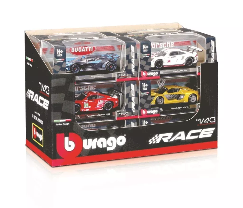 1:43 Scale Race Car Assortment In Box