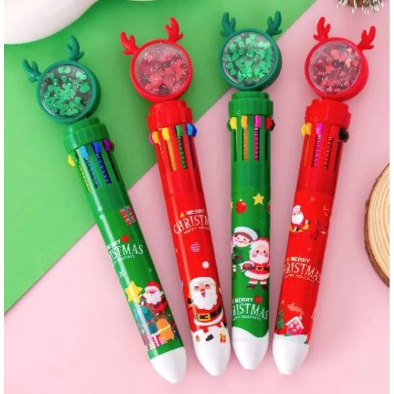 10-color Reindeer Glitter Pen