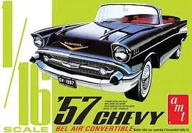 '57 Chevy Bel Air Convertible (1/16 Scale) Plastic Vehicle Model Kit