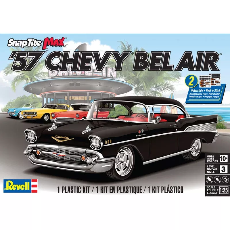 '57 CHEVY BEL AIR Snap (1/25th Scale) Plastic Vehicle Model Kit RMX851529