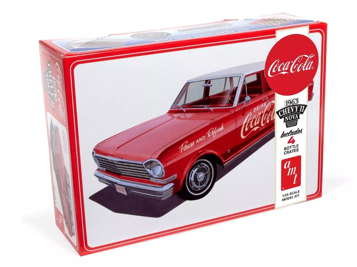 '63 Chevy II Nova Wagon with Coke Crates(1/25 Scale) Plastic Vehicle Model Kit AMT1353