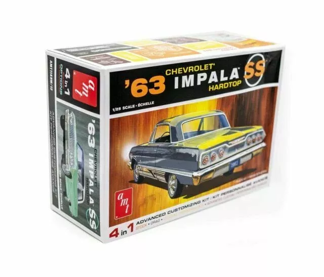 '63 Chevy Impala Hardtop (1/25 Scale) Plastic Vehicle Model Kit AMT1149