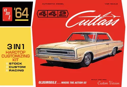 '64 Olds Cutlass 442 Hardtop (1/25 Scale) Plastic Vehicle Model Kit AMT1066