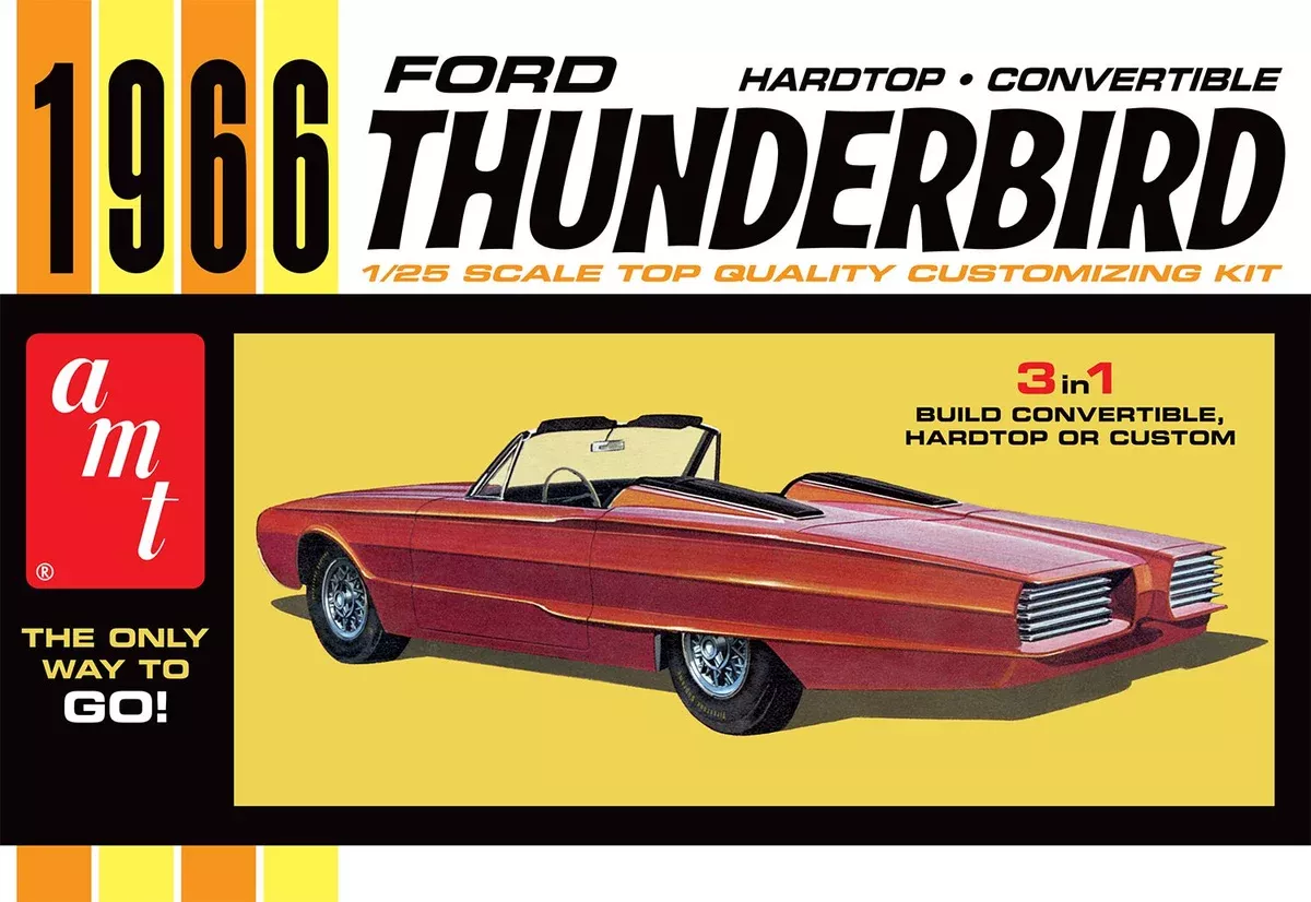 '66 Ford Thunderbird Hardtop/Convertible (1/25 Scale) Plastic Vehicle Model Kit AMT1328