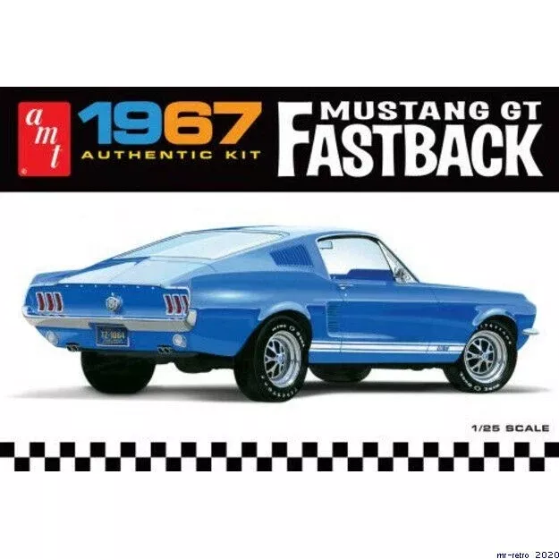 '67 Mustang GT Fastback (1/25 Scale) Plastic Vehicle Model Kit AMT1241