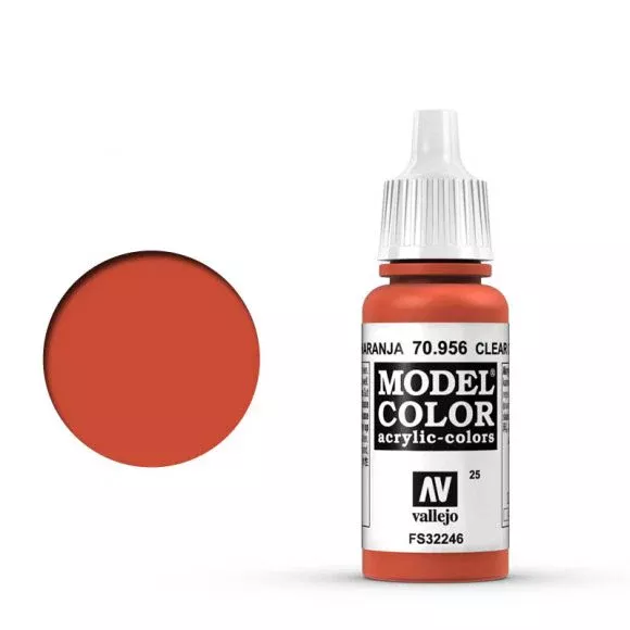 Clear Orange (#25) Model Color Acrylic Paint 17mL