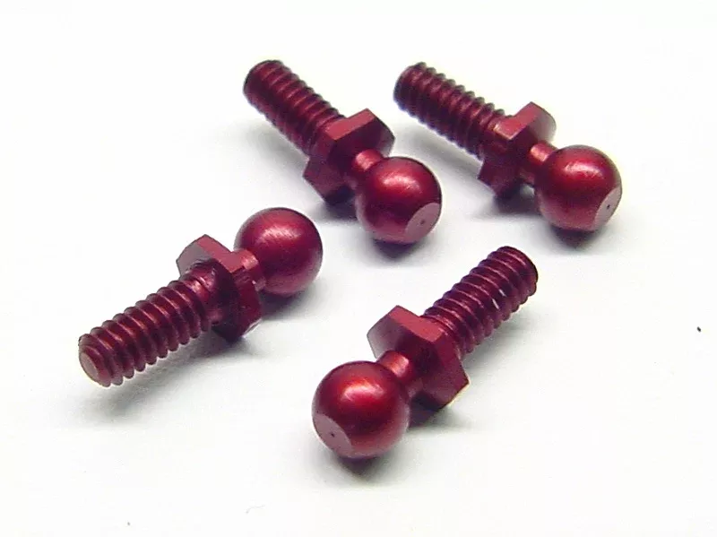 CRC 1409 Red 4-40 Aluminum Ball Studs