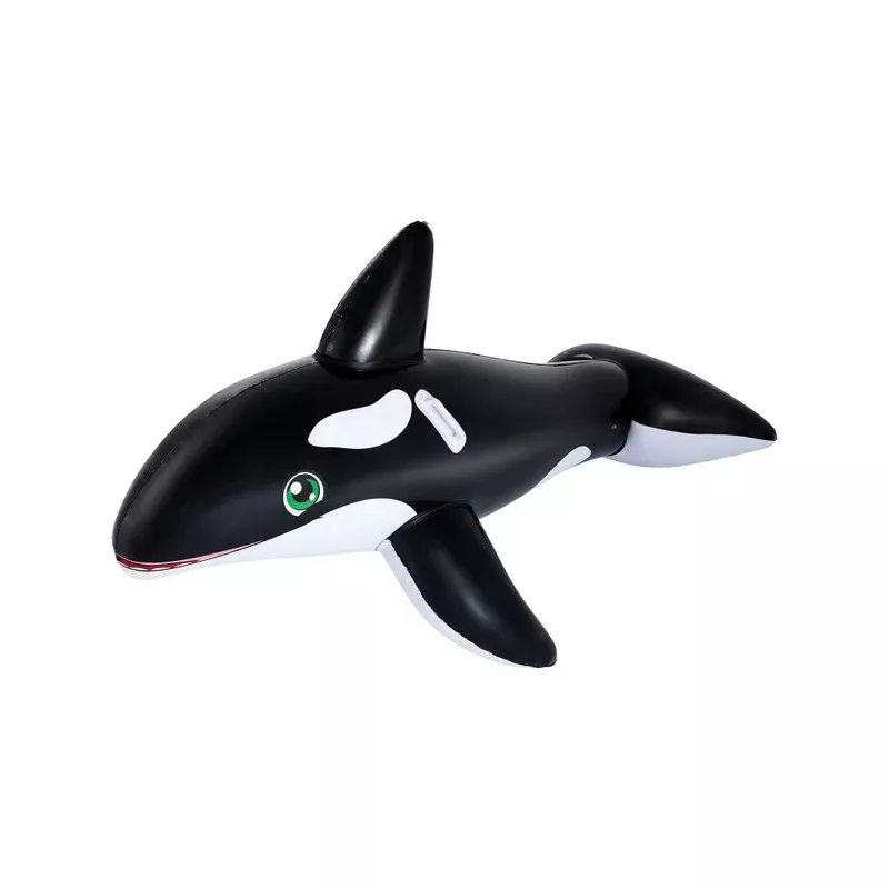 h2ogo! jumbo whale rider inflatable pool float for kids