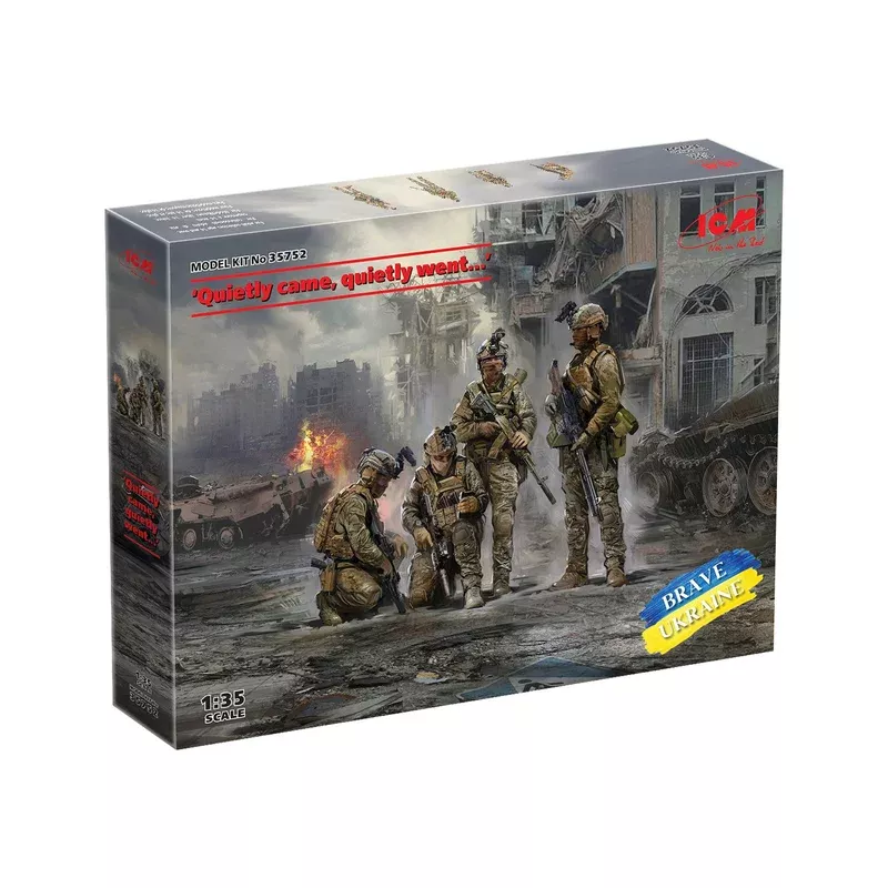 icm models 35752 1/35 “quietly came quietly went. . . ” ukrainian soldiers figures model kit