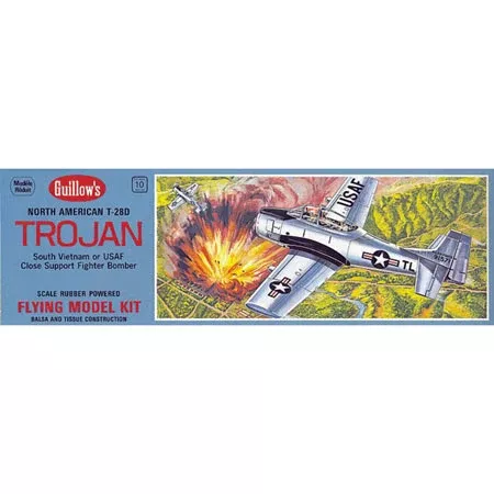 North American T28 Trojan 1/30 Scale Balsa Model Kit GUI901