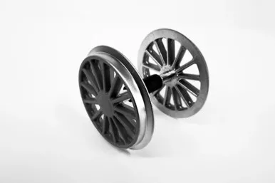 PIKO ~ G Scale ~ Ball Bearing Plated Wheelset ~ BR194 ~ Black ~ 36082