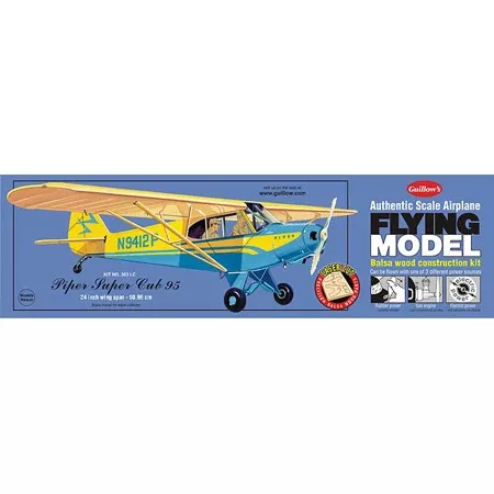 Piper Cub 95 Laser Cut 1/18 Scale Balsa Model Kit GUI303LC