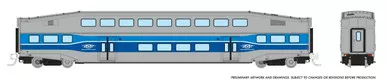 Rapido ~ N Scale ~ Bilevel Commuter Coach ~ AMT Montreal #2028 ~ 546006