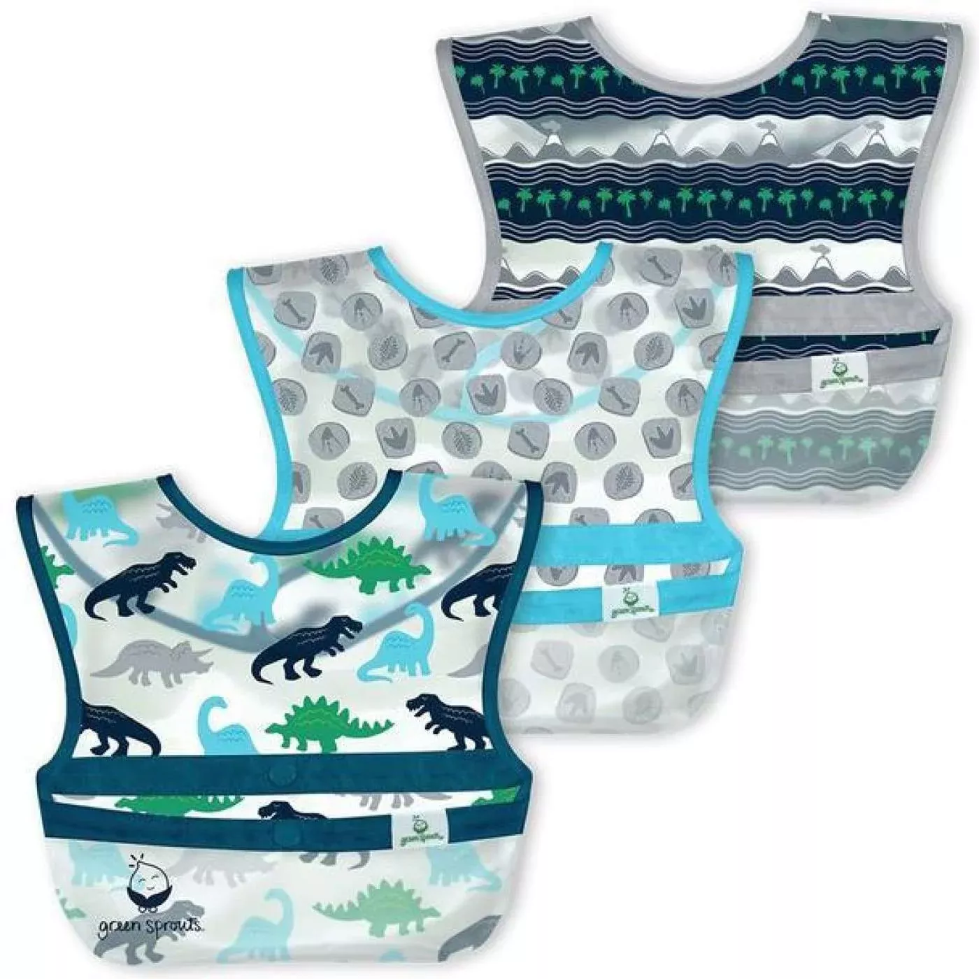 Snap & Go Wipe-off Bibs