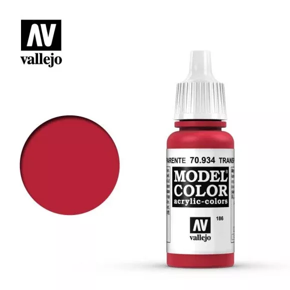 Transparent Red (#186) Model Color Acrylic Paint 17mL
