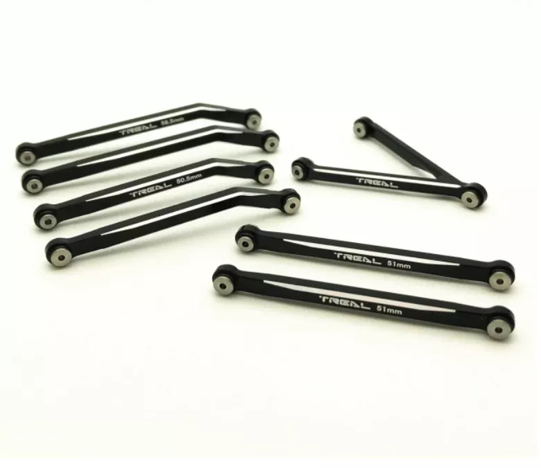 Treal Hobby (X002Y9B2RV) Black Aluminum High Clearance Link Set for SCX24 C10/Jeep