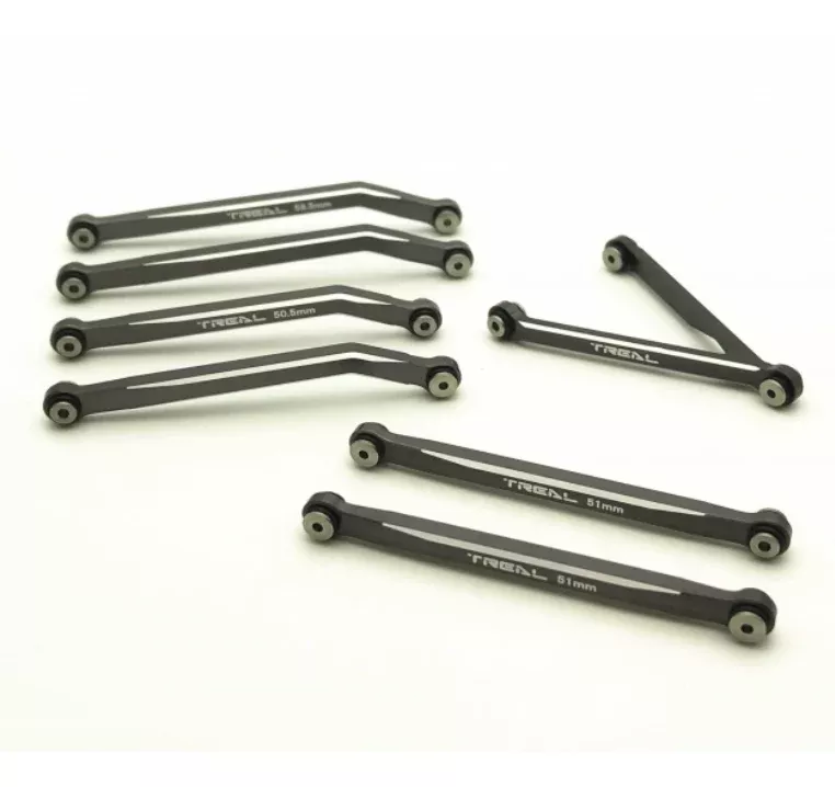 Treal Hobby (X002Y9H0W7) Gray Aluminum High Clearance Link Set for SCX24 C10/Jeep