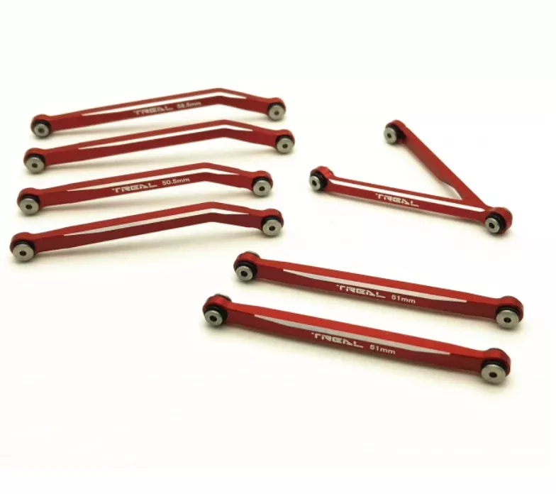 Treal Hobby (X002Y9L7OT) Red Aluminum High Clearance Link Set for SCX24 C10/Jeep