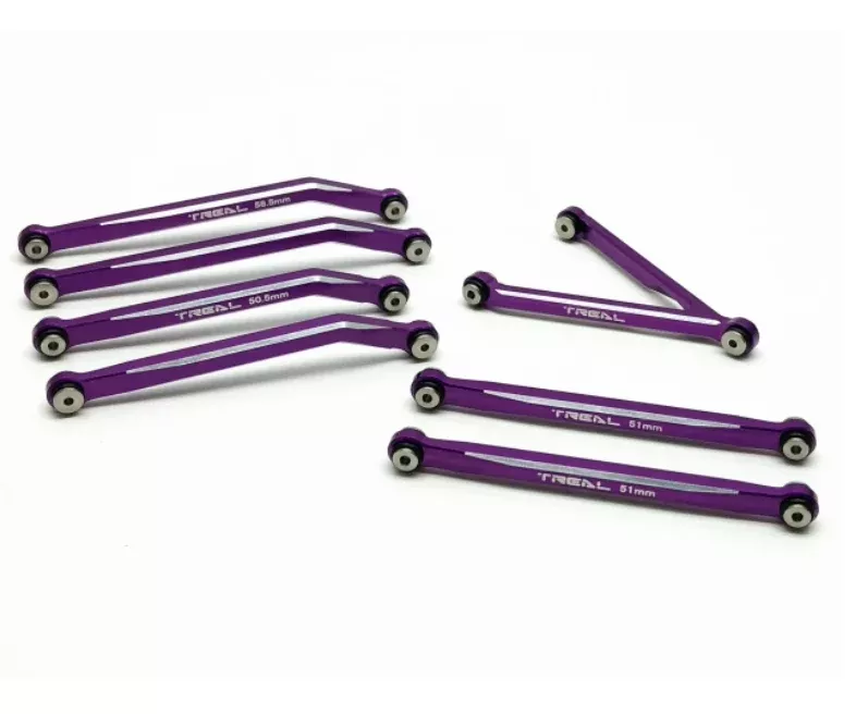 Treal Hobby (X0030B6I49) Purple Aluminum High Clearance Link Set for SCX24 C10/Jeep