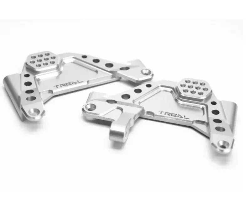 Treal Hobby (X0032AMT19) Silver Aluminum Front Shock Towers with Panhard for SCX6