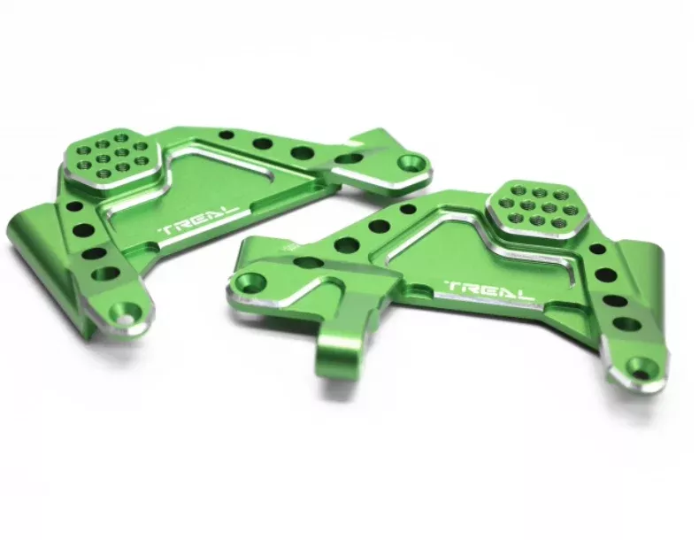 Treal Hobby (X0032AUSBR) Green Aluminum Front Shock Towers with Panhard for SCX6
