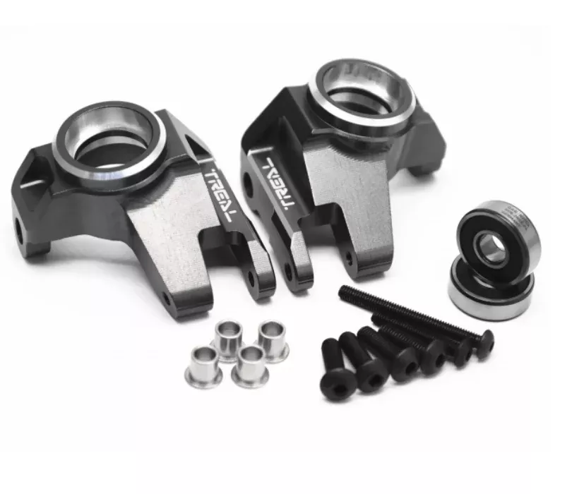 Treal Hobby (X0032MYAMX) Titanium Aluminum Left/Right Front Hubs for SCX6