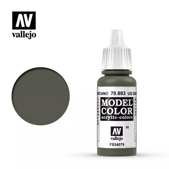 US Dark Green (#95) Model Color Acrylic Paint 17mL