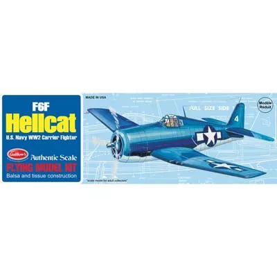 WWII Model Hellcat 1/30 Scale Balsa Airplane Model GUI503