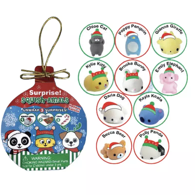 zorbitz squish-amals christmas ornament (1 chosen at random)