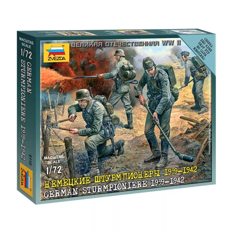 zvezda 6110 1/72 german sturmpioniere figures model kit