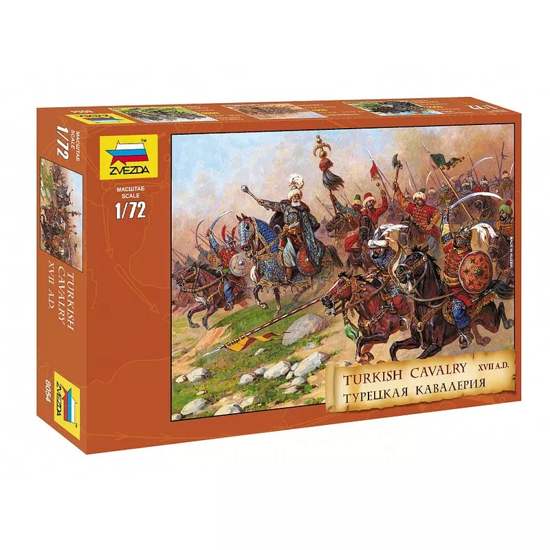 zvezda 8054 1/72 turkish cavalry 16-17th century figures model kit